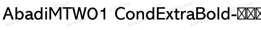 AbadiMTW01 CondExtraBold字体转换